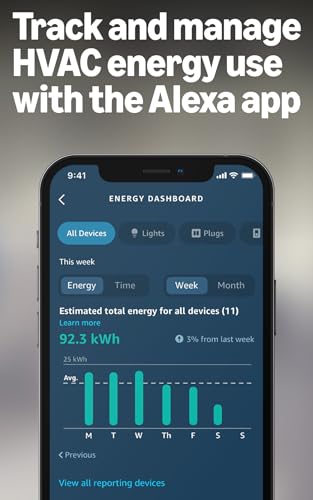 Amazon Smart Thermostat – Save money and energy - Works with Alexa and Ring - C-wire required