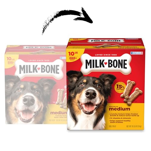 Milk-Bone Crunchy Medium Dog Treats, 10 Lb. Box, Original Beef Flavor