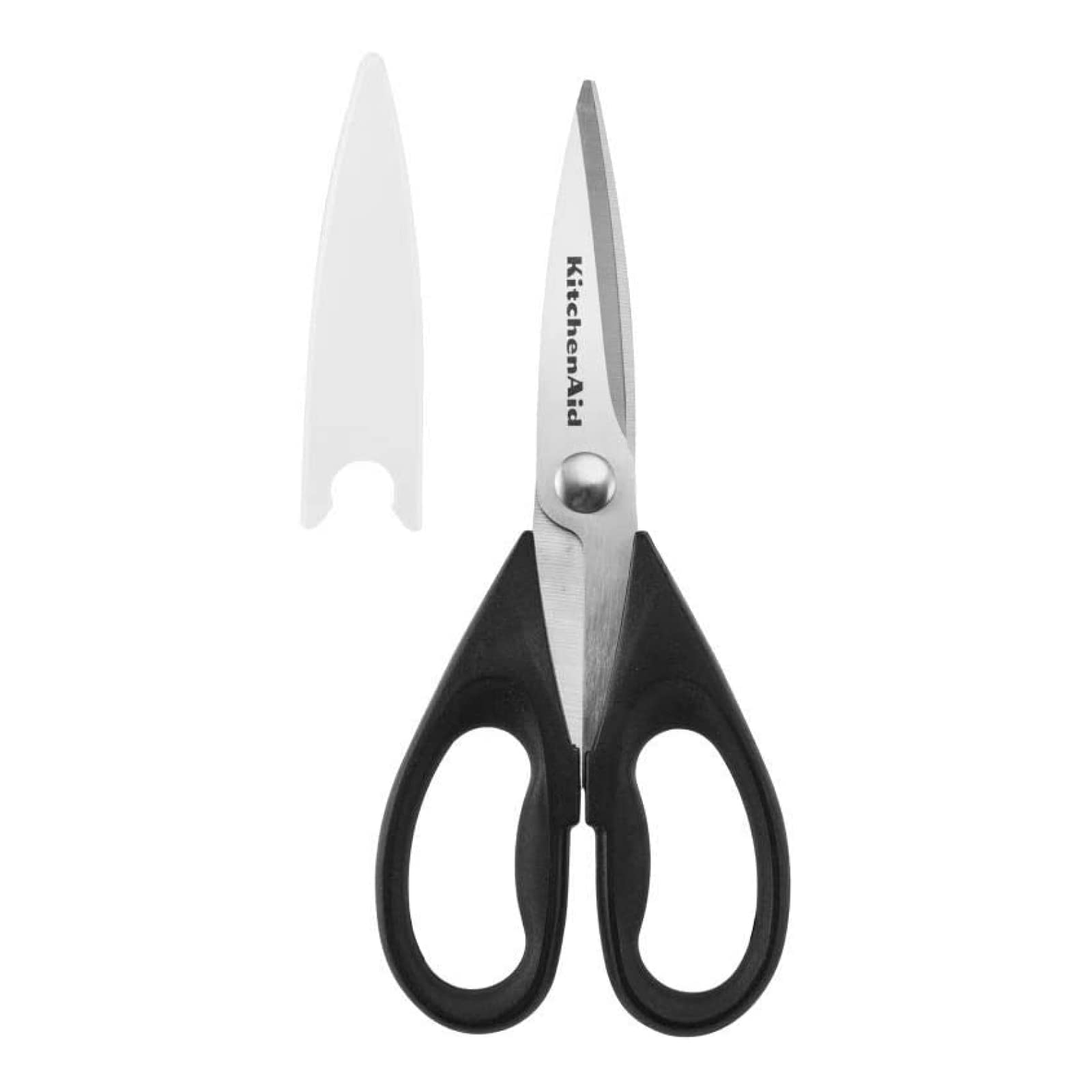 KitchenAid All Purpose Kitchen Shears with Protective Sheath Durable Stainless Steel Scissors, Dishwasher Safe, Soft Grip Com