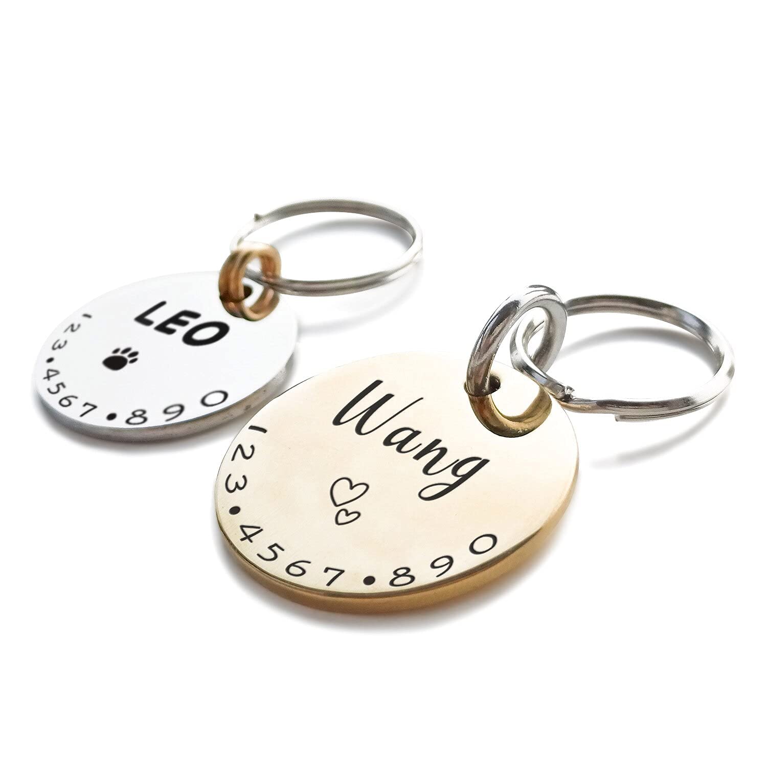 Cats Dogs ID Tags Personalized Lovely Symbols Pets Collar Name Accessories Simple Custom Engraved Products for Extra Small Fo