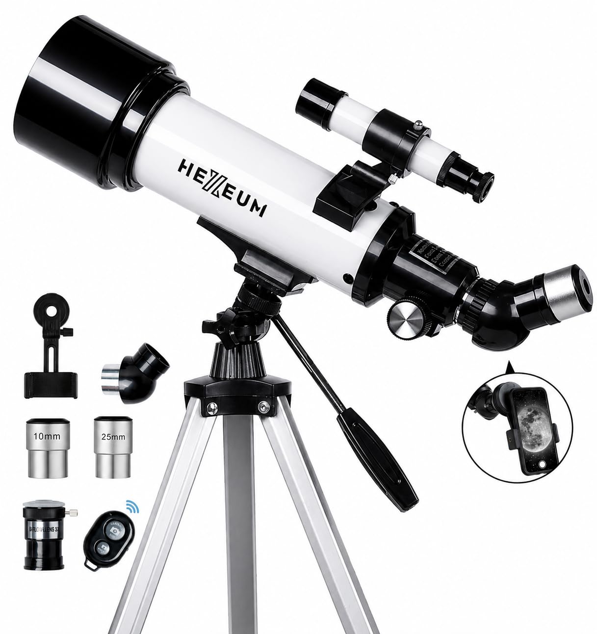 Telescope for Kids & Adults - 70mm Aperture 500mm AZ Mount Fully Multi-Coated Optics Astronomical refracting Portable Telesco