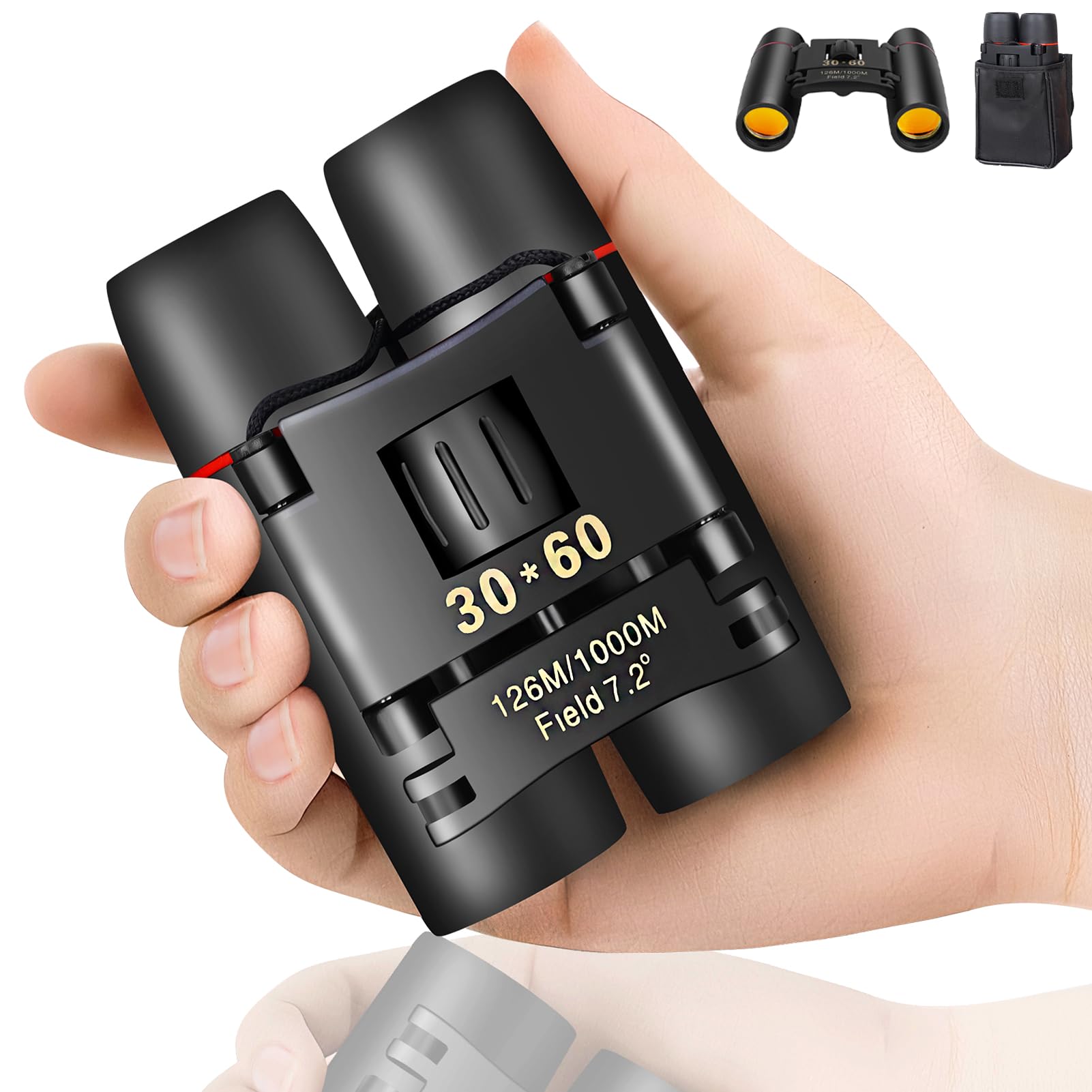 Compact Binoculars for Adults and Kids, HD Mini Portable Outdoor Binoculars Children, Pocket Lightweight Folding for Bird Wat