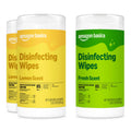 Amazon Basics Disinfecting Wipes, Lemon & Fresh Scent, Sanitizes, Cleans, Disinfects & Deodorizes, 255 Count (3 Packs of 85),