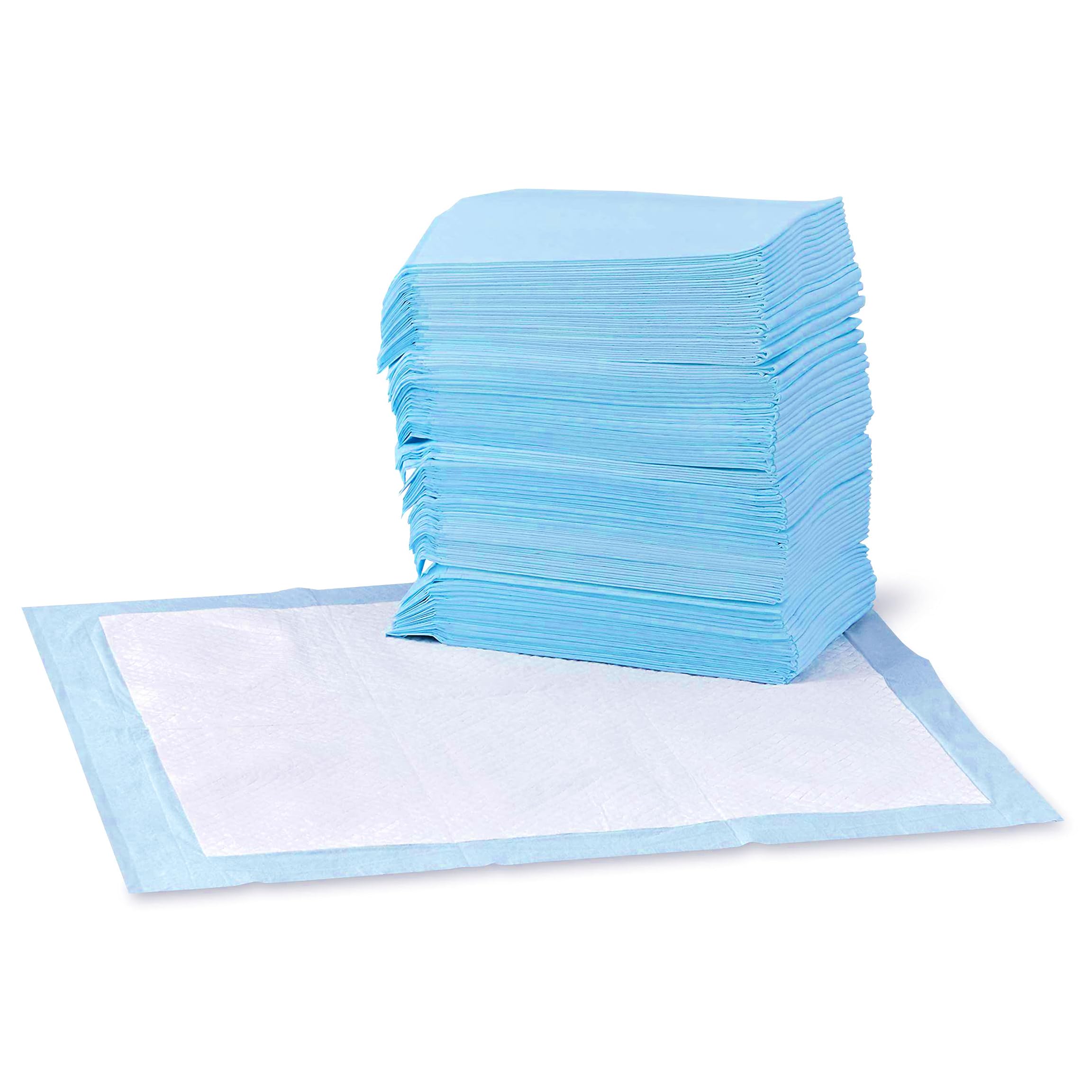 Amazon Basics Leak-Proof Dog and Puppy Potty Training Pee Pads with Quick-Dry 5-Layer Super Absorbent Design, Regular Size 22