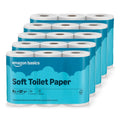 Amazon Basics 2-Ply Soft Toilet Paper, 30 Rolls (5 Packs of 6), 350 Sheets per Roll, Septic Safe, Equivalent to 185 Regular R