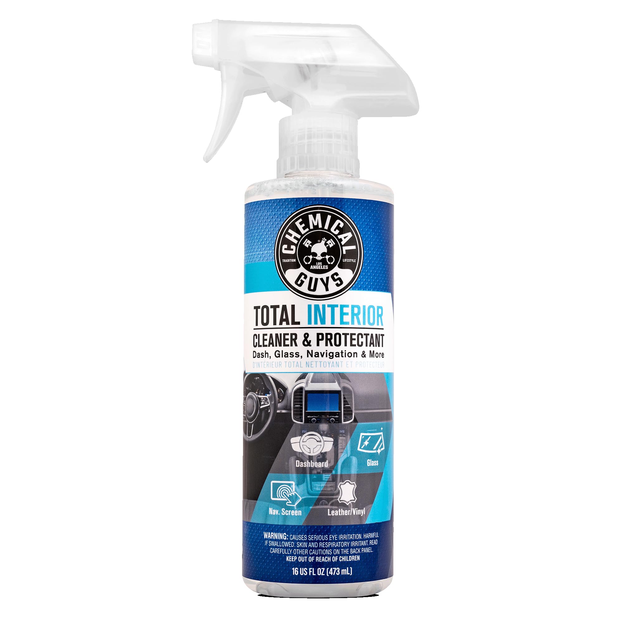 Chemical Guys Total Interior Cleaner & Protectant Interior Cleaner, Cleans & Protects Leather, Vinyl, Plastic, Rubber, Glass