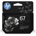 HP 67 Black Ink Cartridge | Works with DeskJet 1255, 2700, 4100 and Envy 6000, 6400 Series, Eligible for Instant Ink, 3YM56AN