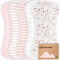 Organic Burp Cloths Baby Boy & Girl - 5-Pack Super Absorbent Cotton Burping Cloths for Babies, Soft & Plush Newborn Spit Up R