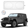EcoNour Jeep Windshield Sunshade | Sun Visor for UV Rays & Heat Protection | Suitable for Wrangler, Gladiator | Jeep Accessor
