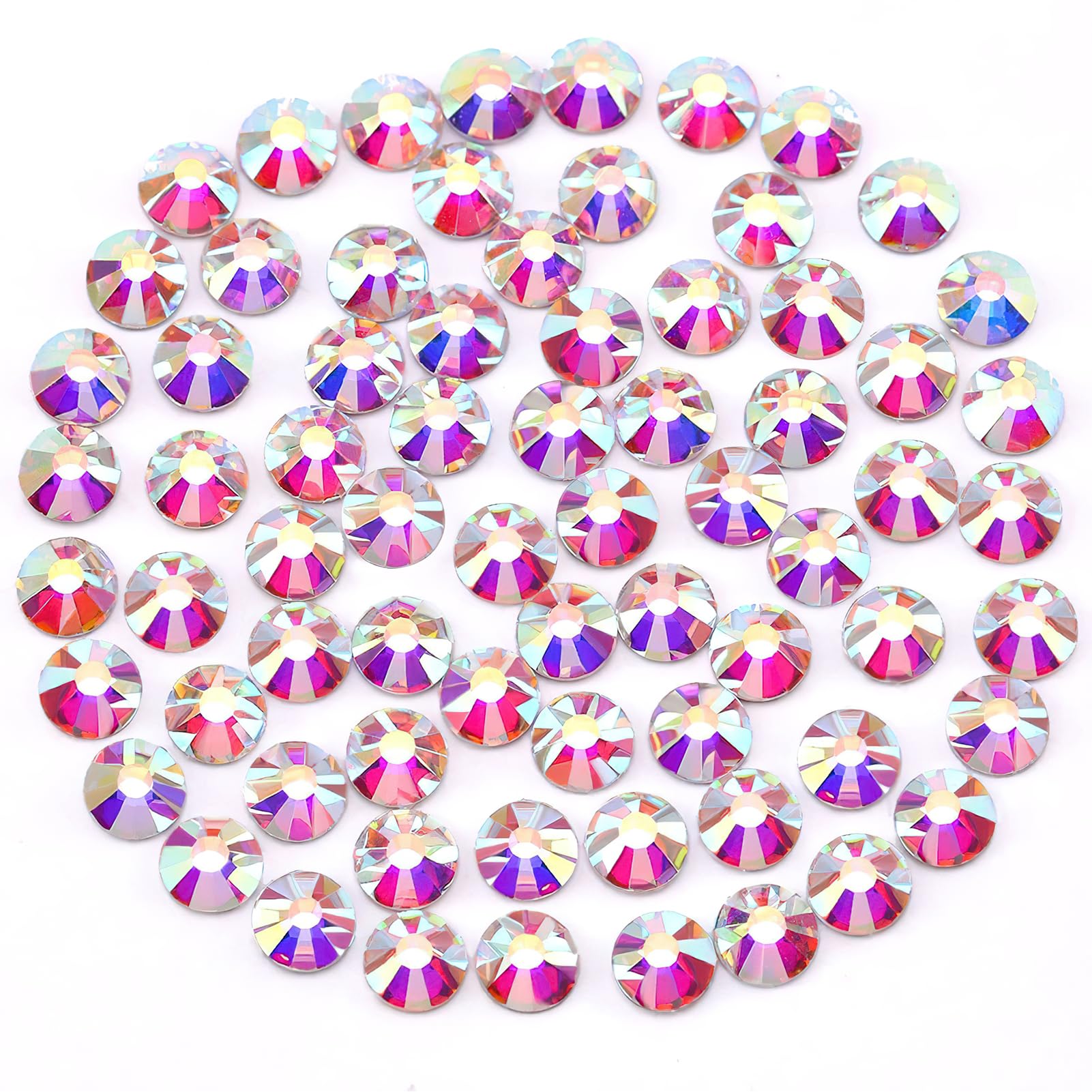 Novani Rhinestones 1440pcs SS20 Glass Rhinestones Crystal Flatback Gemstones for Crafts Nails Makeup Bags and Shoes Decoration（SS20, Crystal AB）