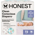 The Honest Company Comfort Dry Disposable Daytime Diapers for Sensitive Skin, Hypoallergenic, Above It All + All the Alpacas,